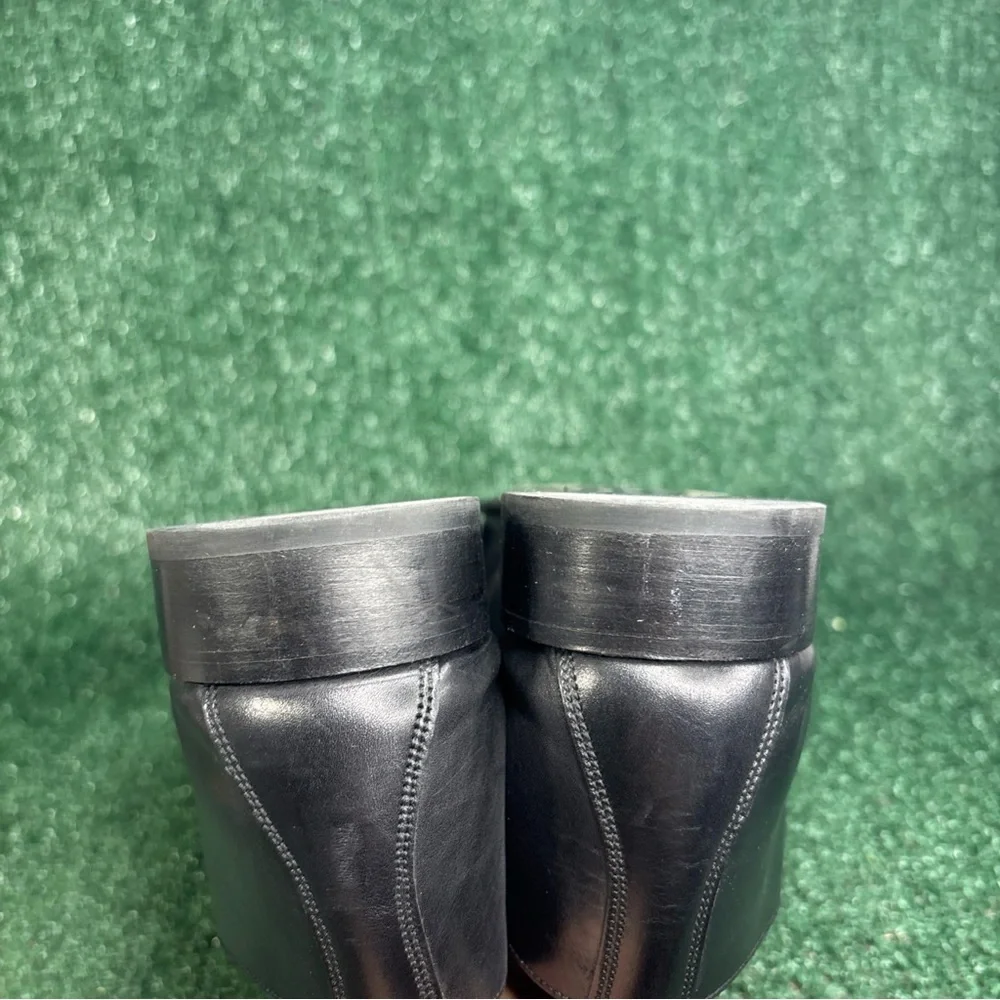 Bally Love Black Leather Ankle Boots Pointy Toe Slip On Chelseas Mens Size 10 D
